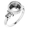 Bague de montage ronde en palladium de 8,8 mm
