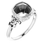 Bague de montage coussin en palladium 8 mm