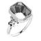 Monture en palladium pour bague émeraude 11x9 mm