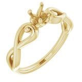Bague de montage ronde 4,8 mm en or jaune 10 carats