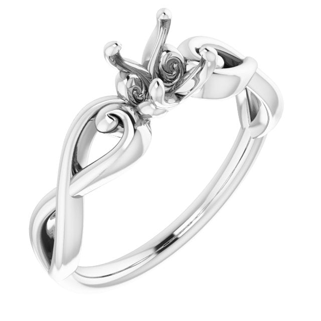 Bague de montage ronde blanche 10K de 5,5 mm
