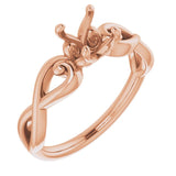 Bague de montage ronde en or 10 carats de 6 mm