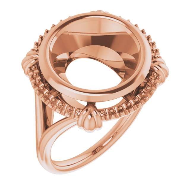 Bague de montage ronde en or 10 carats de 12 mm