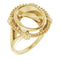 Bague de montage ovale 12x10 mm jaune 10K
