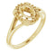 Bague ovale 6x4 mm en or jaune 14 carats