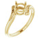 Bague de montage ronde jaune 10K de 6 mm