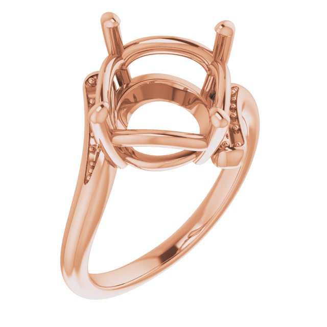 Bague de montage ronde en or 10 carats de 11 mm