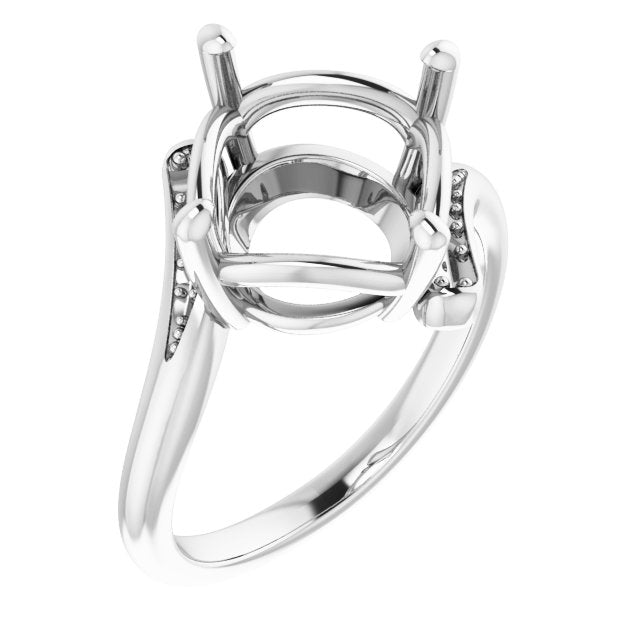Bague de montage ronde blanche 10K de 11 mm