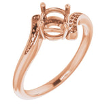 Bague de montage ronde en or 10 carats, 5,8 mm