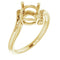 Bague de montage ronde en or jaune 14 carats de 7,4 mm