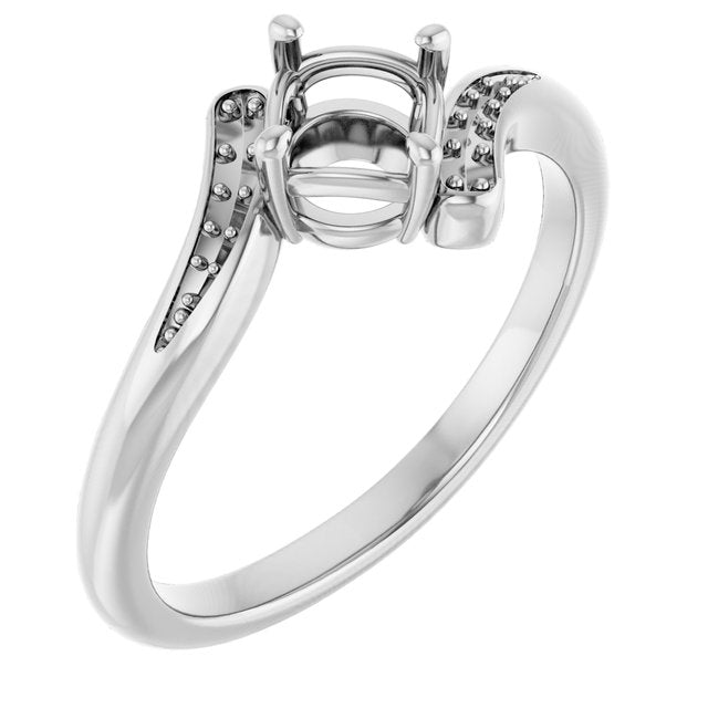 Bague de montage ronde blanche 10K de 5,2 mm