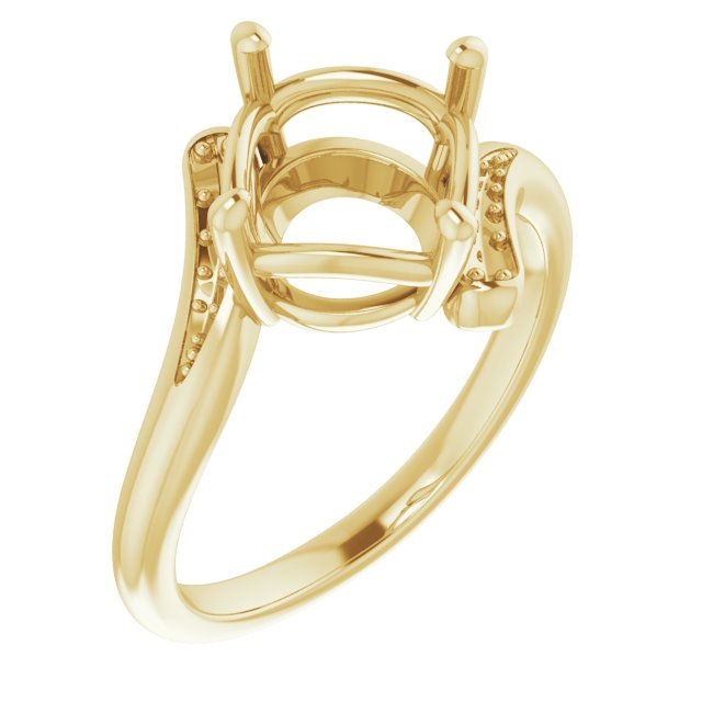 Bague de montage ronde jaune 10K 9 mm