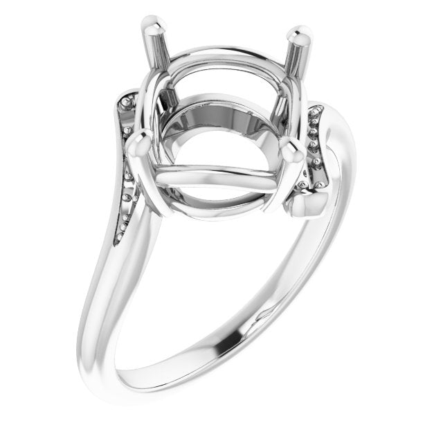 Bague de montage ronde blanche 10K de 10 mm