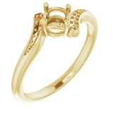 Bague de montage ronde 4,8 mm jaune 10K