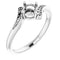 Bague de montage ronde blanche 14K X1 de 4,8 mm