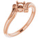 Bague de montage ronde en or 10 carats de 4,1 mm