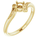 Bague de montage ronde jaune 10K de 4,1 mm