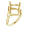 Bague sertie d'une émeraude jaune 10K de 12 x 10 mm