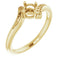 Bague de montage ronde en or jaune 18 carats de 4,4 mm