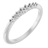 Bague empilable ronde en platine de 2,25 mm