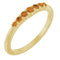 Bague empilable en citrine naturelle jaune 14 carats