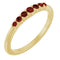 Bague empilable en grenat naturel du Mozambique jaune 14 carats