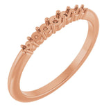 Bague empilable ronde en or rose 14 carats de 2,25 mm