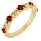 Bague empilable en grenat naturel du Mozambique jaune 14 carats