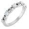 Bague empilable en platine et saphir blanc naturel