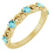 Bague empilable en or jaune 14 carats et zircon bleu naturel