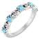 Bague empilable en aigue-marine naturelle blanche 14 carats
