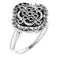 Bague de montage de style halo blanc 14K