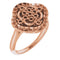 Bague sertie de diamants en or 14 carats, style halo rose