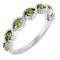 Bague empilable en argent sterling et péridot naturel
