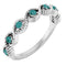 Bague empilable en argent sterling et alexandrite de synthèse