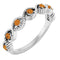 Bague empilable en citrine naturelle blanche 14 carats