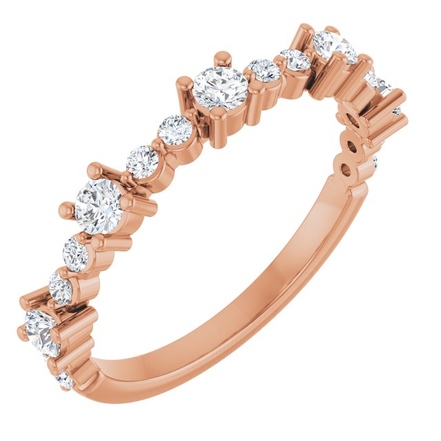 Bague en diamant naturel rose 14 carats 1/2 CTW