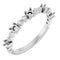 Bague empilable en platine sertie de diamants naturels semi-sertis (0,25 carat au total)