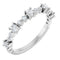 Bague en or blanc 14 carats, saphir blanc naturel et diamants naturels (0,25 carat au total)
