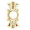 Pendentif rond accentué de 6 mm en or jaune 14 carats