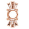 Pendentif rond accentué en or rose 14 carats de 6 mm