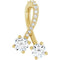 Pendentif en or jaune 14 carats serti de diamants naturels (0,5 carat au total)