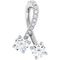 Pendentif en platine serti de diamants naturels (0,5 carat au total)