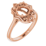 Bague de montage ronde en or 10 carats, 7,4 mm