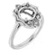 Bague de montage ronde blanche 10K 8 mm