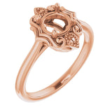 Bague ronde en or rose 18 carats de 6 mm