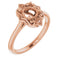 Bague ronde en or rose 18 carats de 6 mm