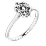 Monture de bague ronde Continuum en argent sterling 4,1 mm