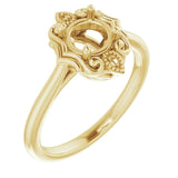 Bague de montage ronde 10K jaune 5,8 mm