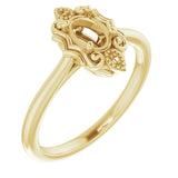 Bague ovale 6x4 mm en or jaune 14 carats